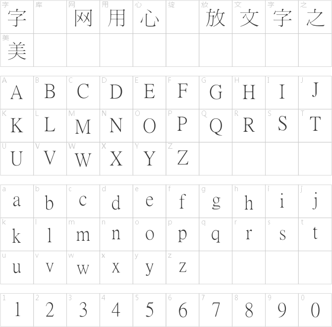 王漢宗細(xì)明體繁