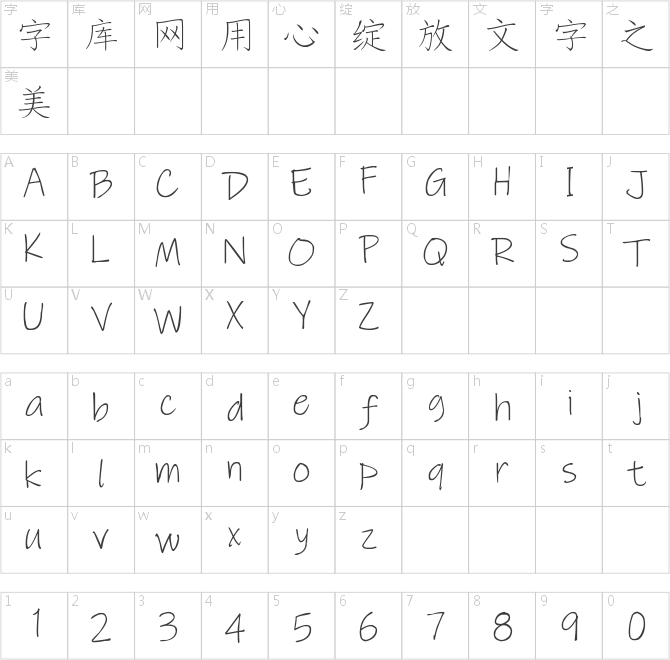 孫樹(shù)徽手寫(xiě)體ABC