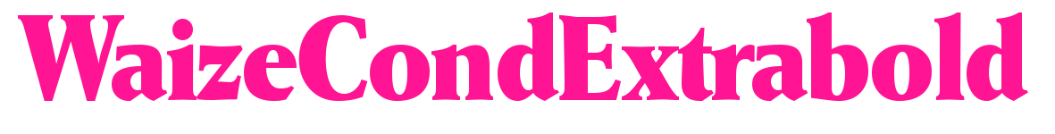 WaizeCondExtrabold預(yù)覽圖片