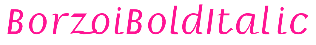 BorzoiBoldItalic預(yù)覽圖片