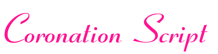 Coronation Script預(yù)覽圖片