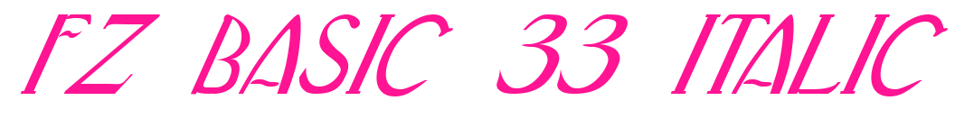 FZ BASIC 33 ITALIC預(yù)覽圖片