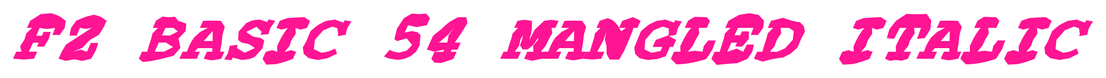 FZ BASIC 54 MANGLED ITALIC預覽圖片