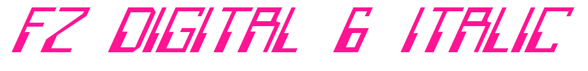 FZ DIGITAL 6 ITALIC預(yù)覽圖片