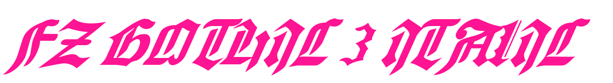 FZ GOTHIC 3 ITALIC預(yù)覽圖片