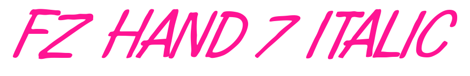 FZ HAND 7 ITALIC預(yù)覽圖片