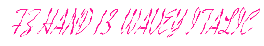 FZ HAND 13 WAVEY ITALIC預(yù)覽圖片