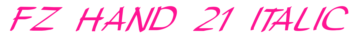 FZ HAND 21 ITALIC預(yù)覽圖片