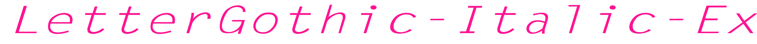 LetterGothic-Italic-Ex預覽圖片