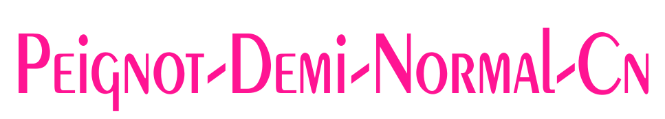 Peignot-Demi-Normal-Cn預(yù)覽圖片