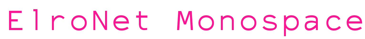 ElroNet Monospace預(yù)覽圖片