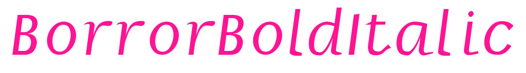 BorrorBoldItalic預覽圖片