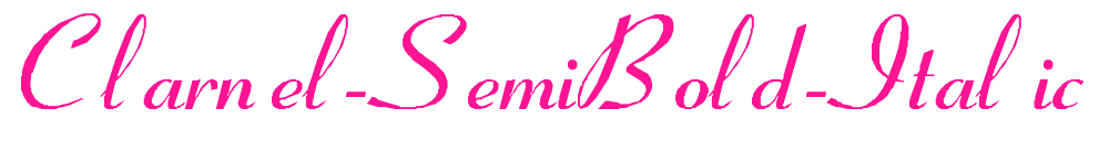Clarnel-SemiBold-Italic預覽圖片