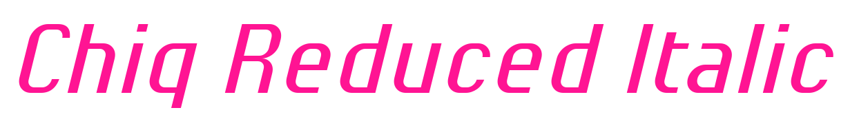 Chiq_Reduced_Italic預(yù)覽圖片