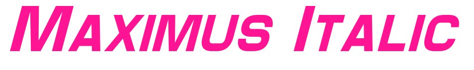 Maximus Italic預(yù)覽圖片
