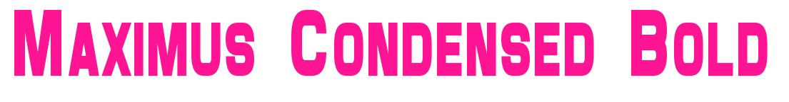Maximus Condensed Bold預(yù)覽圖片