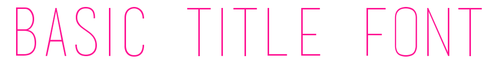 basic title font預覽圖片