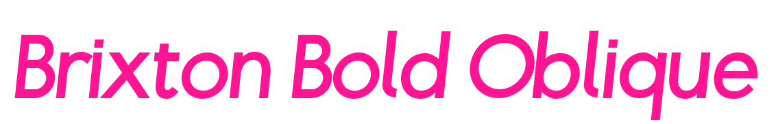 Brixton Bold Oblique預覽圖片