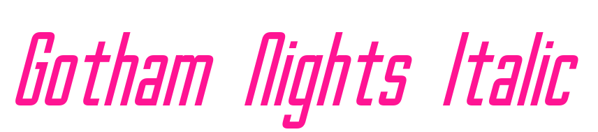 Gotham Nights Italic預(yù)覽圖片