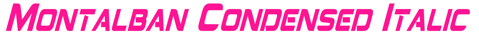 Montalban Condensed Italic預(yù)覽圖片