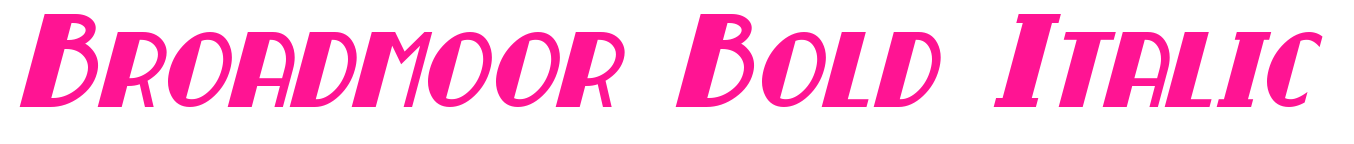 Broadmoor Bold Italic預(yù)覽圖片