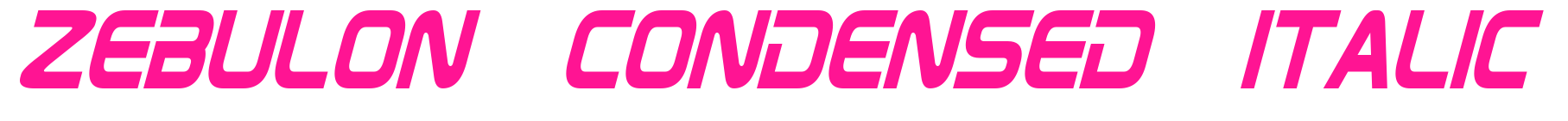 Zebulon Condensed Italic預覽圖片