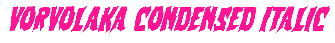 Vorvolaka Condensed Italic預(yù)覽圖片