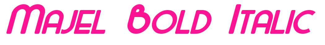Majel Bold Italic預(yù)覽圖片