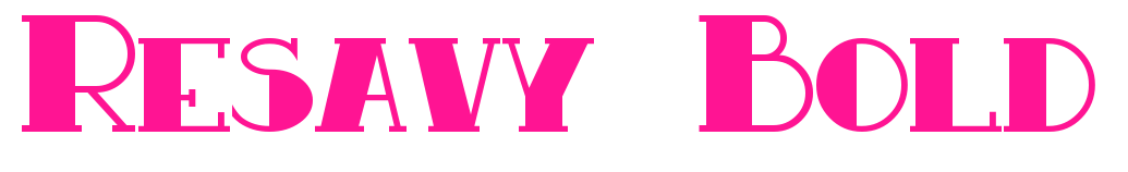 Resavy Bold預(yù)覽圖片