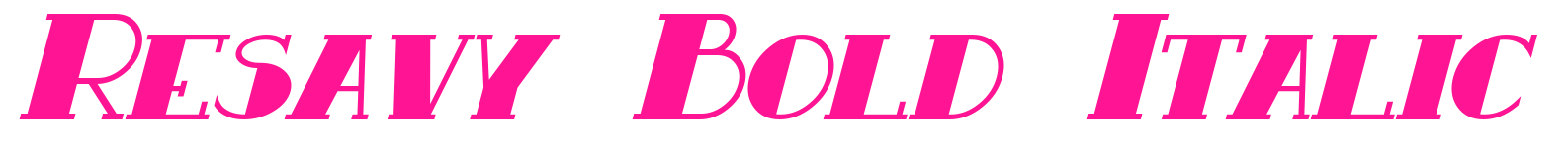 Resavy Bold Italic預覽圖片