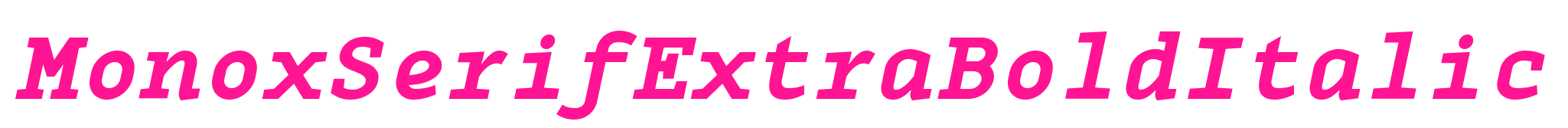 MonoxSerifExtraBoldItalic預覽圖片