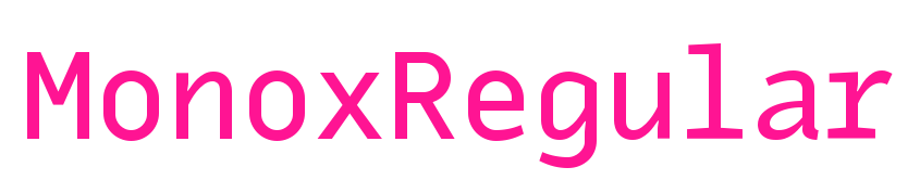 MonoxRegular預(yù)覽圖片