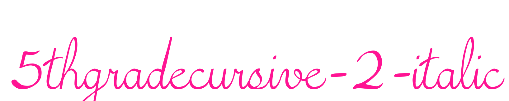 5thgradecursive-2-italic預(yù)覽圖片