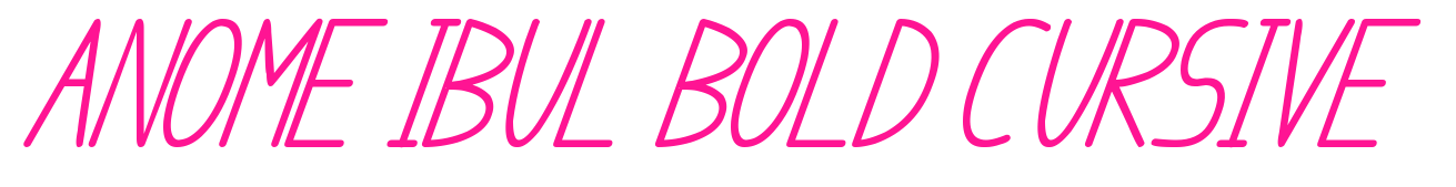 anome ibul bold cursive預(yù)覽圖片