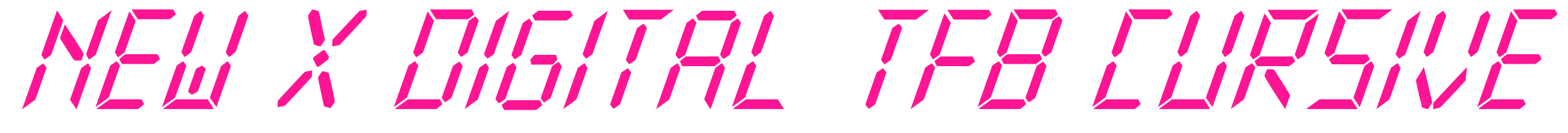 New X Digital tfb Cursive預(yù)覽圖片