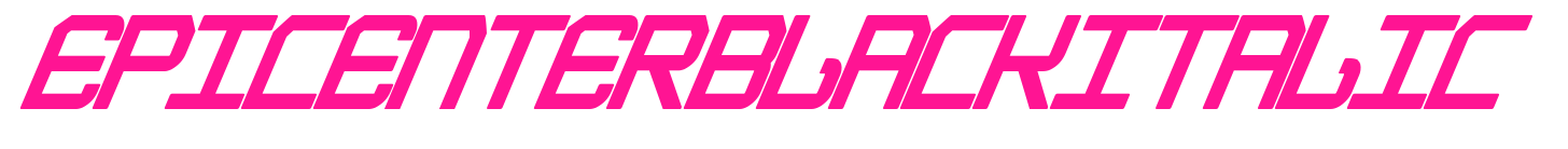 EpicenterBlackItalic預覽圖片
