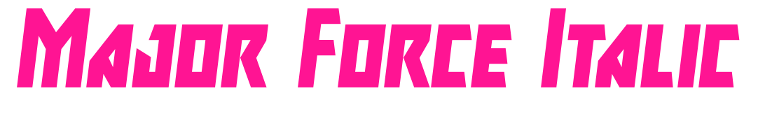 Major Force Italic預覽圖片