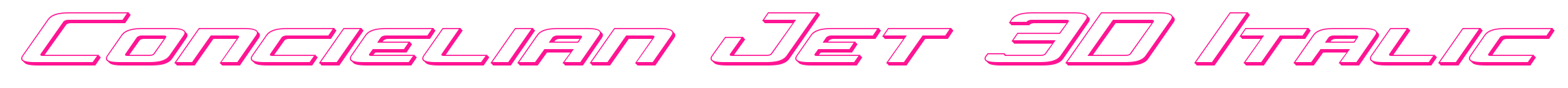 Concielian Jet 3D Italic預(yù)覽圖片