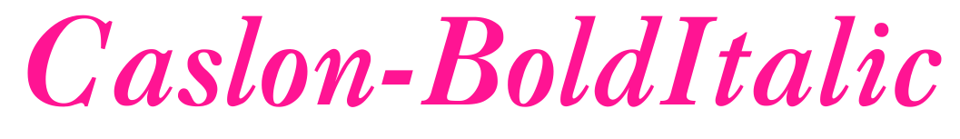 Caslon-BoldItalic預覽圖片