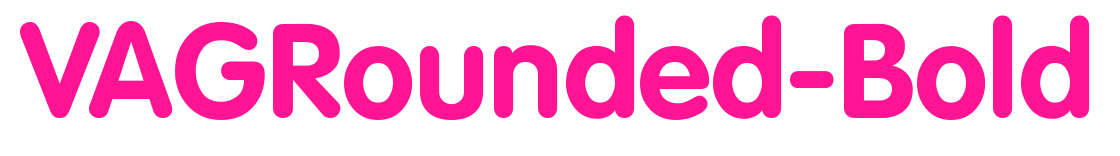 VAGRounded-Bold預覽圖片