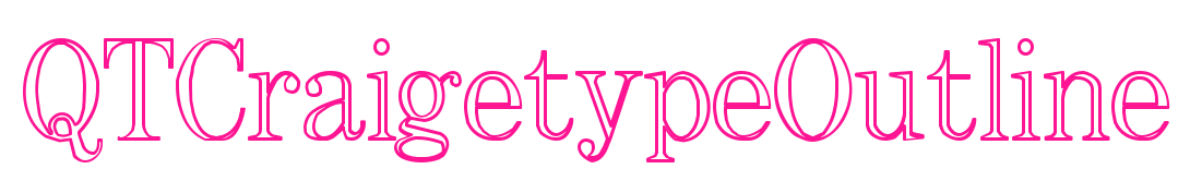 QTCraigetypeOutline預(yù)覽圖片
