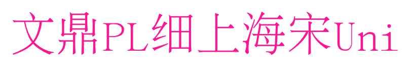 文鼎PL細(xì)上海宋Uni