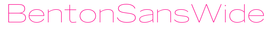 BentonSansWide預(yù)覽圖片