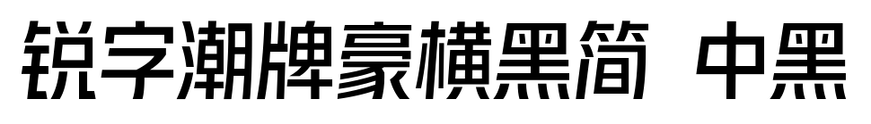 銳字潮牌豪橫黑簡(jiǎn) 中黑